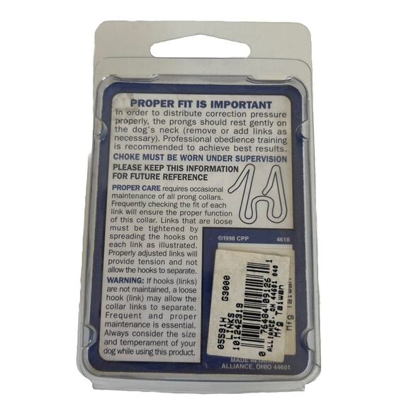 Coastal Titan Extra Links for Prong Training Dog Collar 3mmx3mm Medium Pkg of 3 - Picture 2 of 2